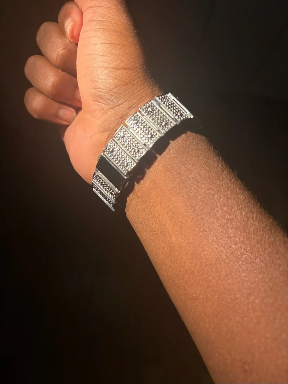Audemars Piguet Silver Crystal Pavé Men's Bracelet Watch